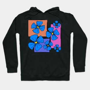 Retro Pop Art Flower Pattern Hoodie